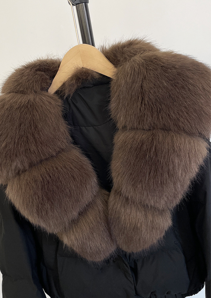 Fox Fur Collar Down Jacket