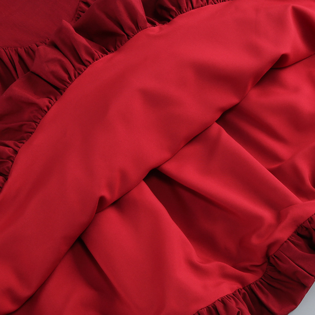 Wrap Chest Backless Bubble Mini Dress