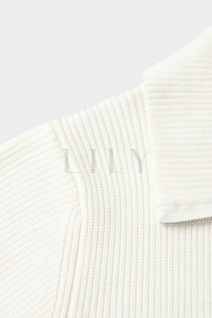 Comfy Ribbed Lapel Wide Leg Knit Set