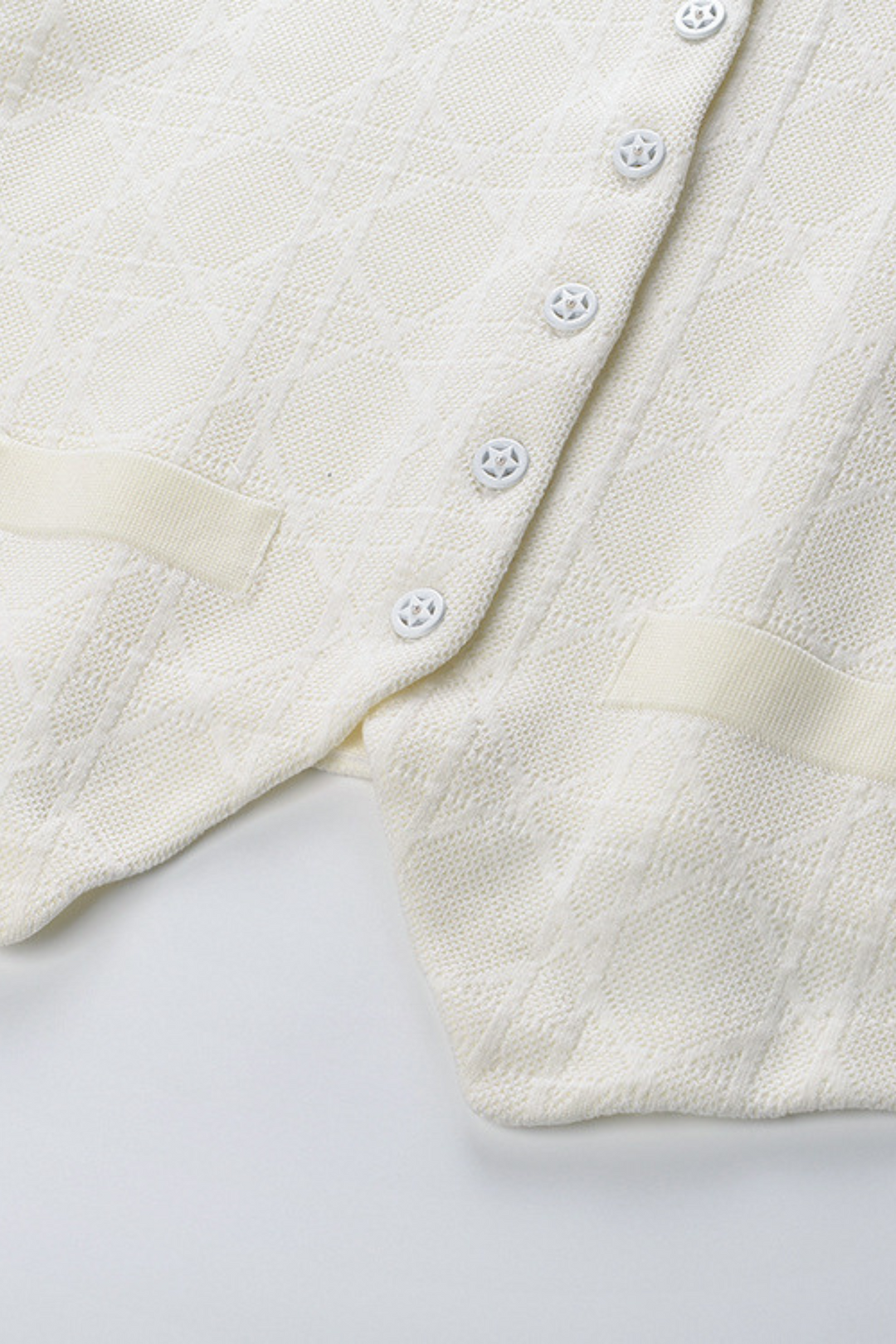 Viscose Knit  Sleeveless Vest LaceUp Wide Leg Set