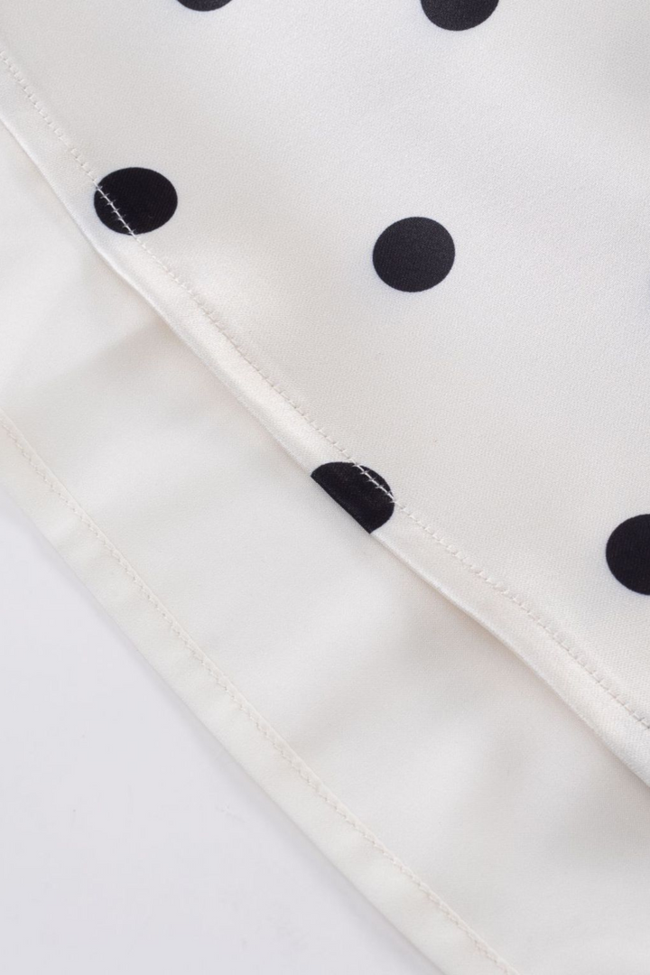 Maria Polka Dot Ruffled Midi Dress