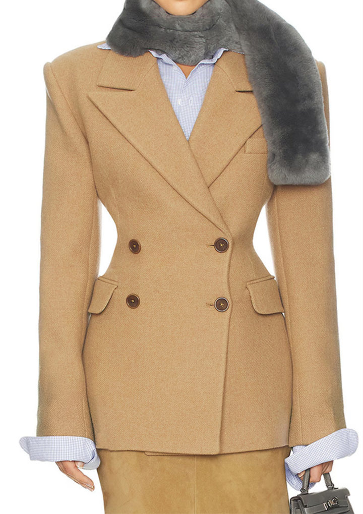 Chic Sculpted Wool Blazer