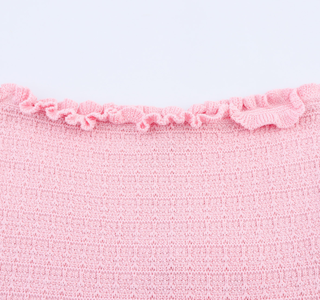 Ruffle Knit Maxi Skirt Set