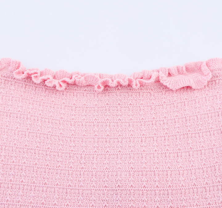 Ruffle Knit Maxi Skirt Set