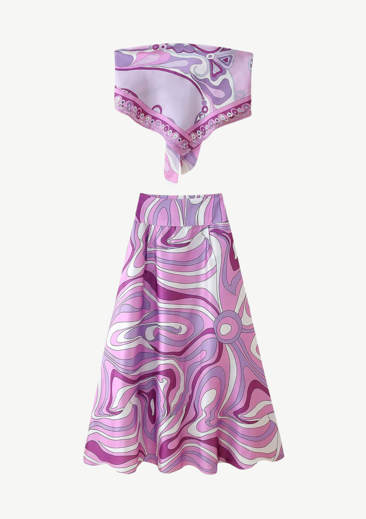 Scarf Skirt Set