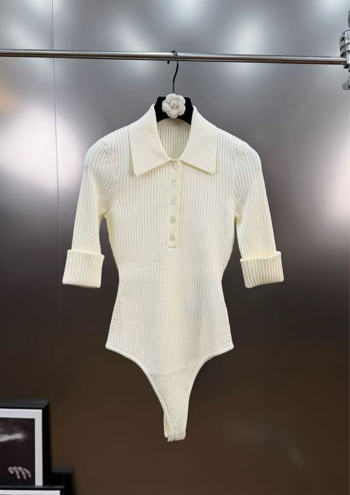 Alina Rib Knit belted Skirt Viscose  Bodysuit Set