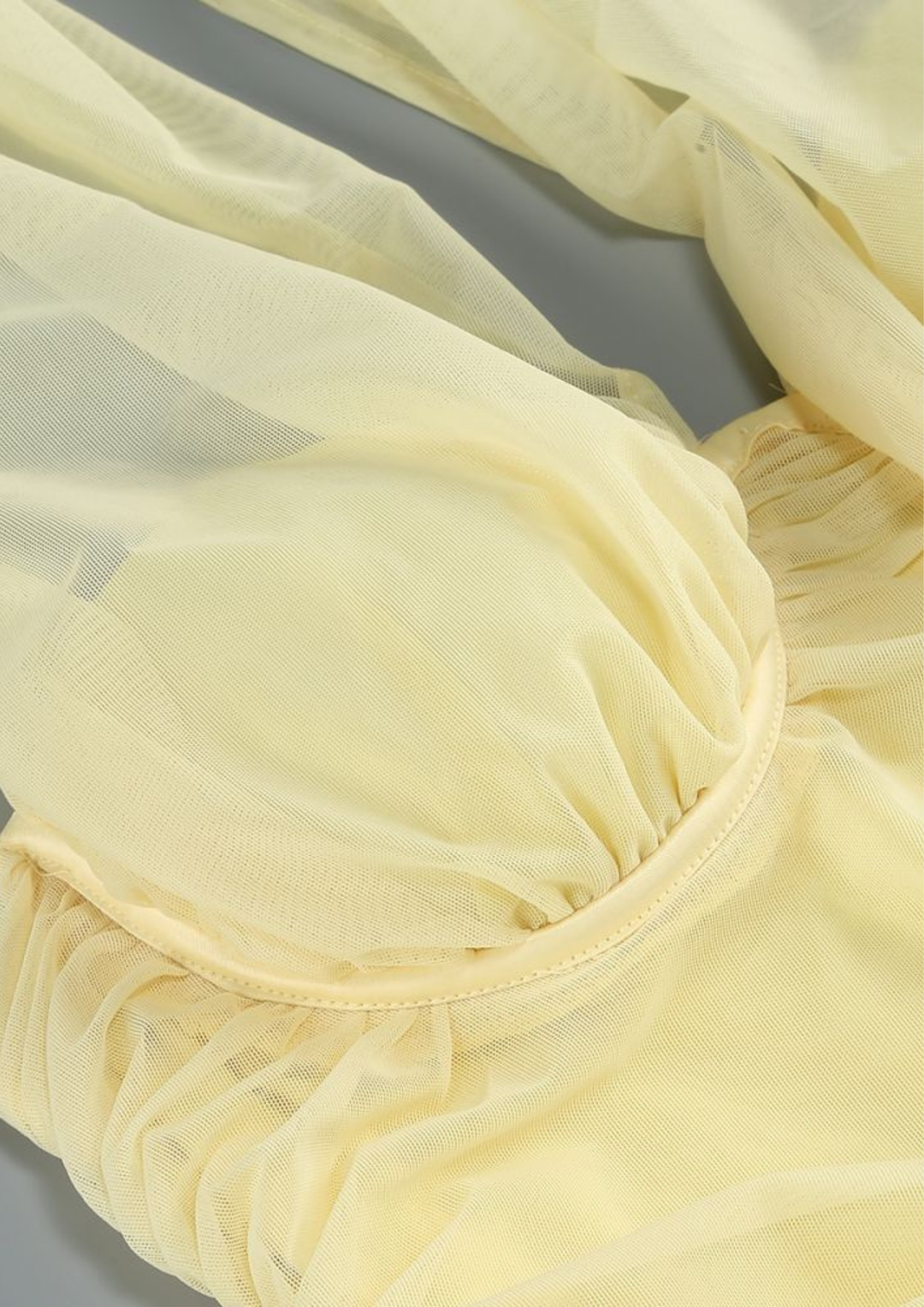 Sunset Glow Draped Mesh Maxi Dress