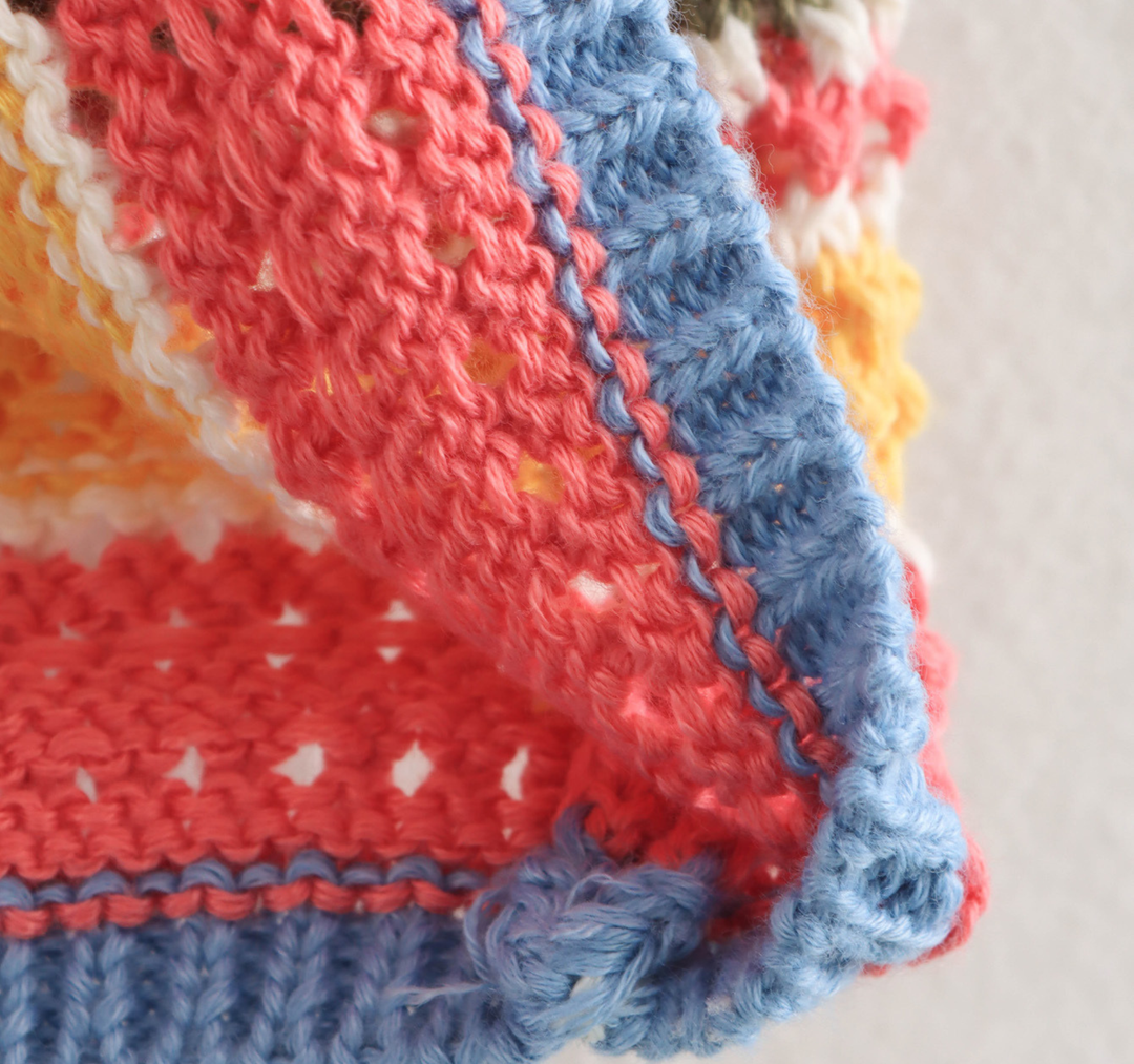 Sunset Stripe Hollow Knit Set