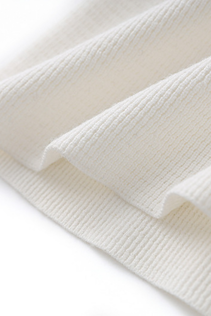 Viscose Knit Midi Dress with Beaded  Flared Cuff Sleeves Midi dress