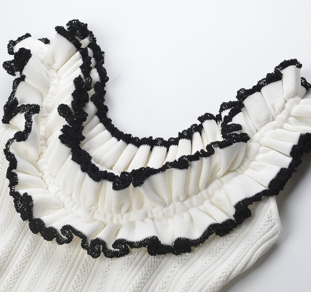 Belle Ruffle Knit Mini Dress