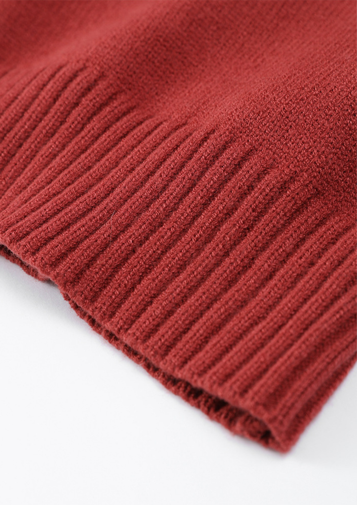 Averlyn  Wide Sleeve Knit Button Cardigan in Brick