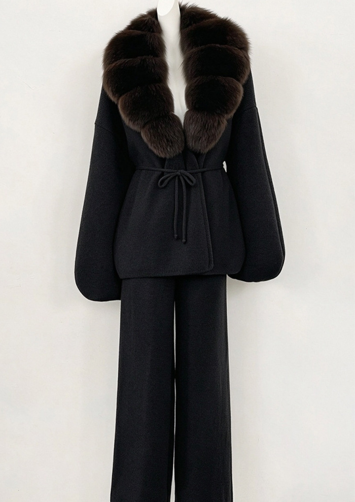 Soft Knit Fluff Fur Set