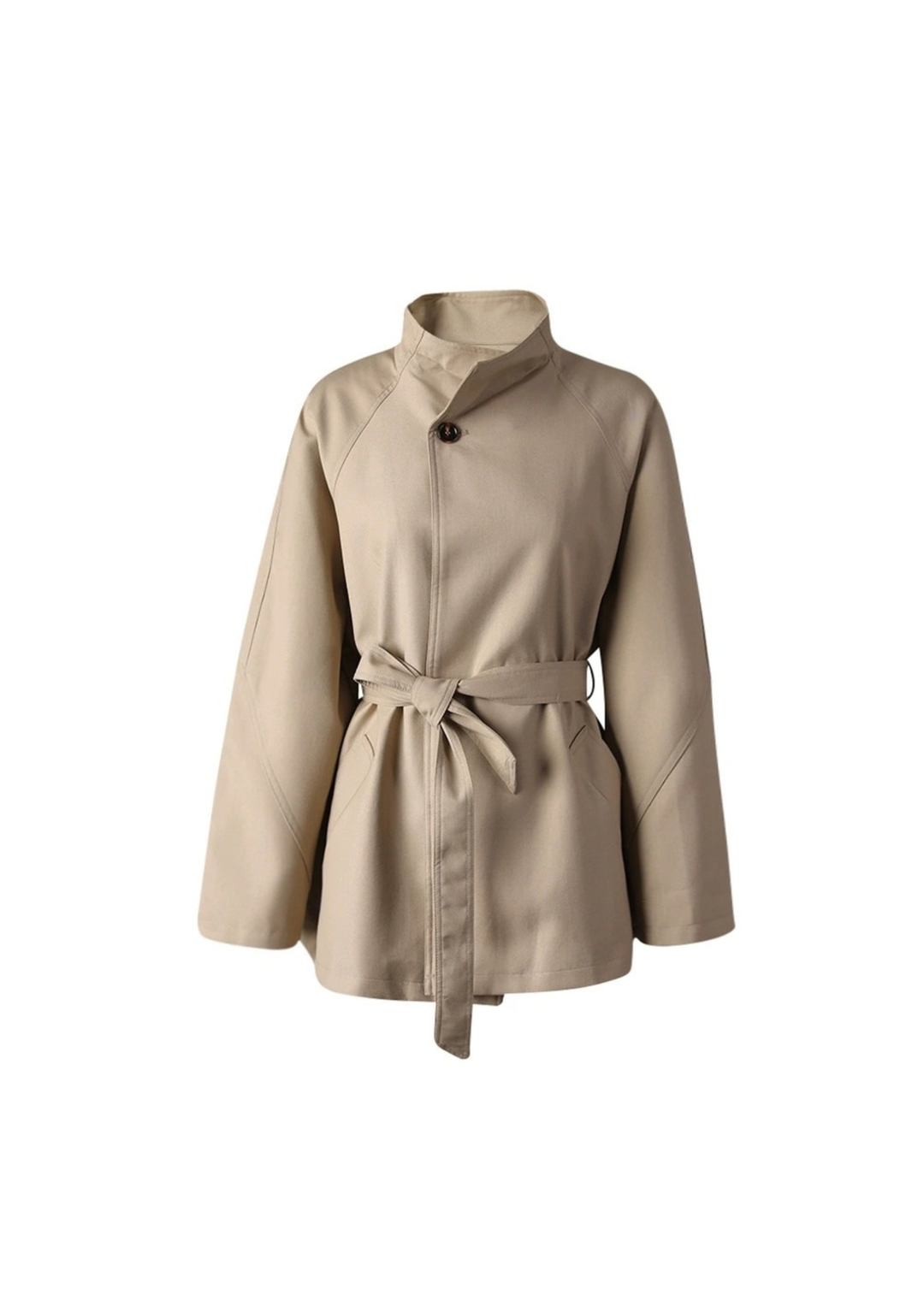 Aurelia Belted High-Neck Jacket