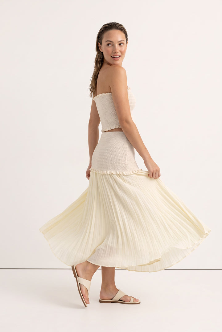 Ruffle Knit Maxi Skirt Set