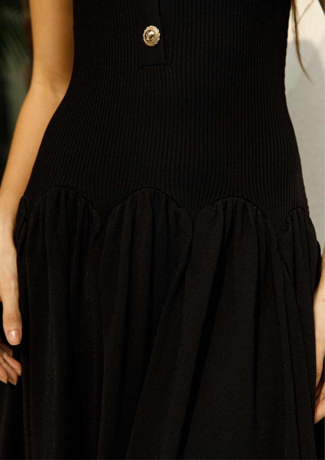 Solea Noir Ice Knit Maxi Dress