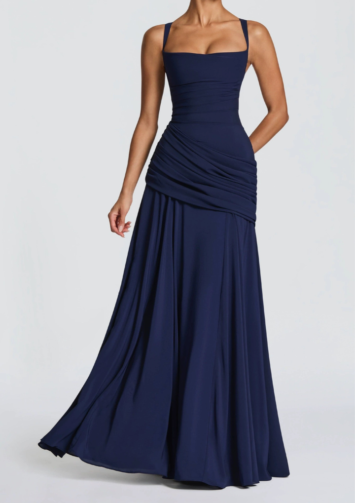 Celeste Ruched Corset Maxi Dress