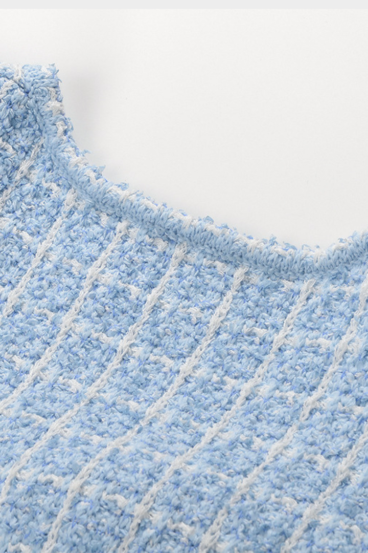 Flare Elegance Checkered Bow Mini Dress