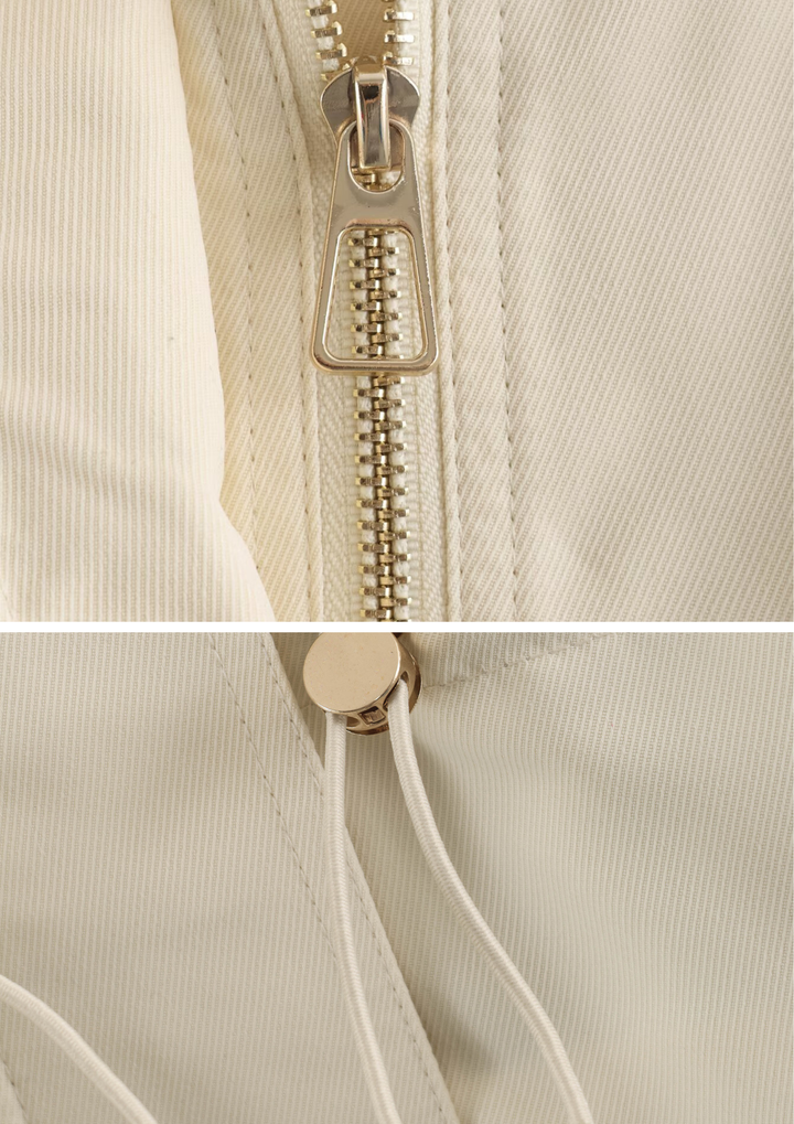 Aurelia Gold Button Utility Jacket