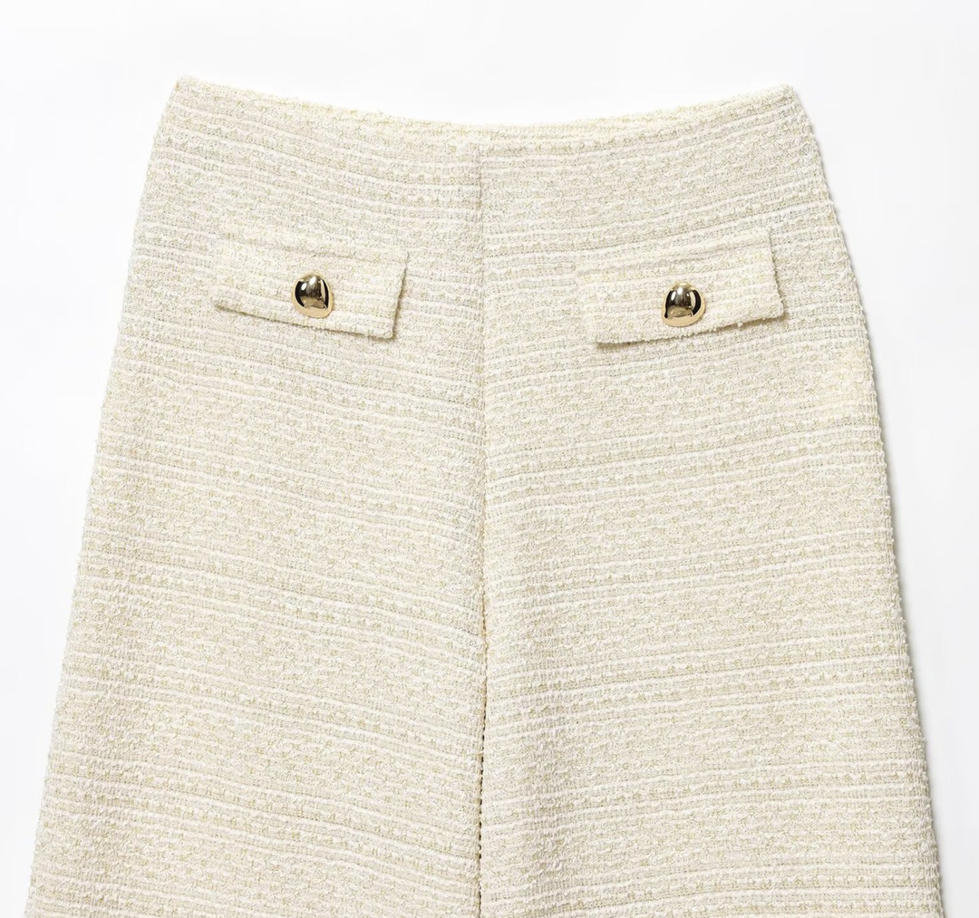 Marais Tweed Vest &amp; Wide Leg Trouser Set