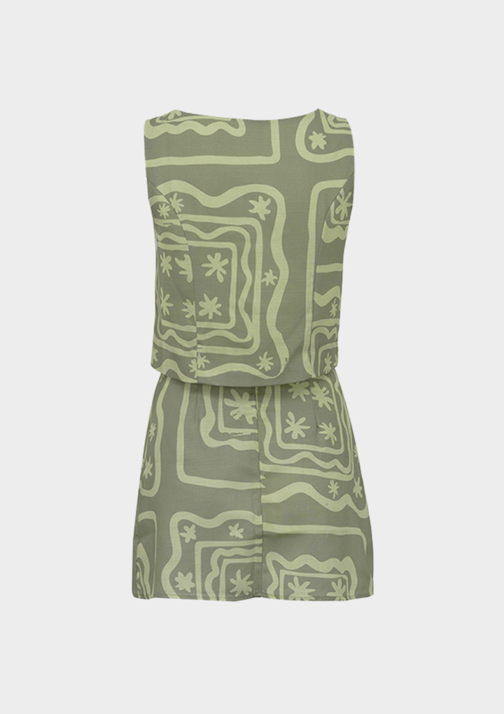 Sage Escape Vest &amp; Mini Skirt Set