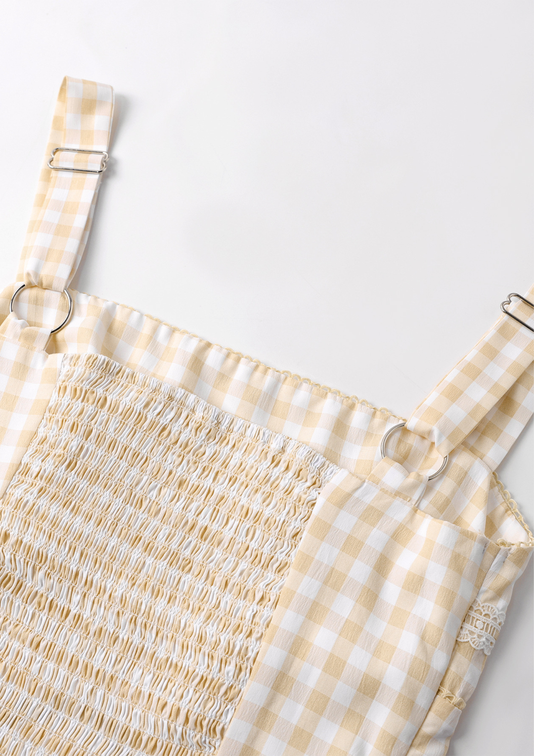 Sunny Gingham Corset Crop Top