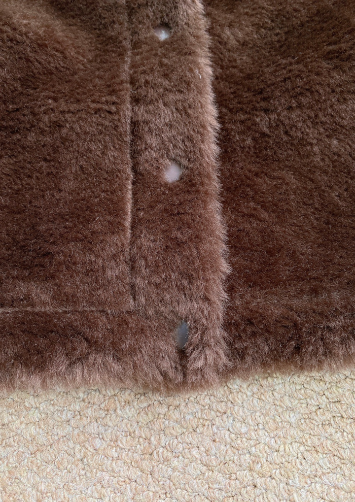 Silva Warm Detachable Plush Lapel Jacket