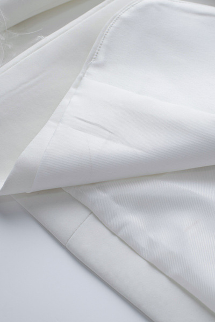 Satin Luxe Hour Feather Suit Set