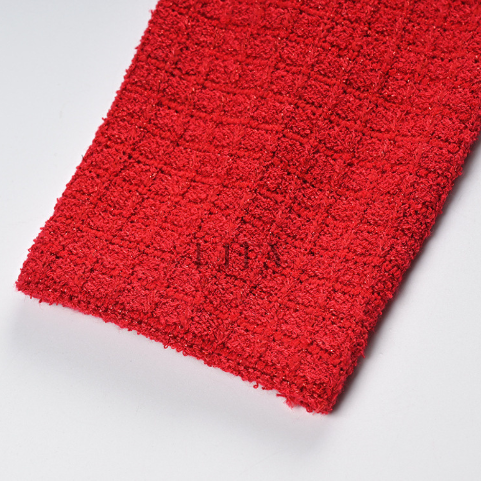 Ruffle Bow Wool Knit Sequin Mini Dress