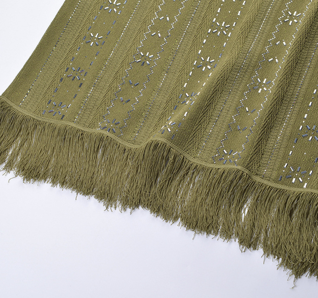 Fringe Knit Maxi Set