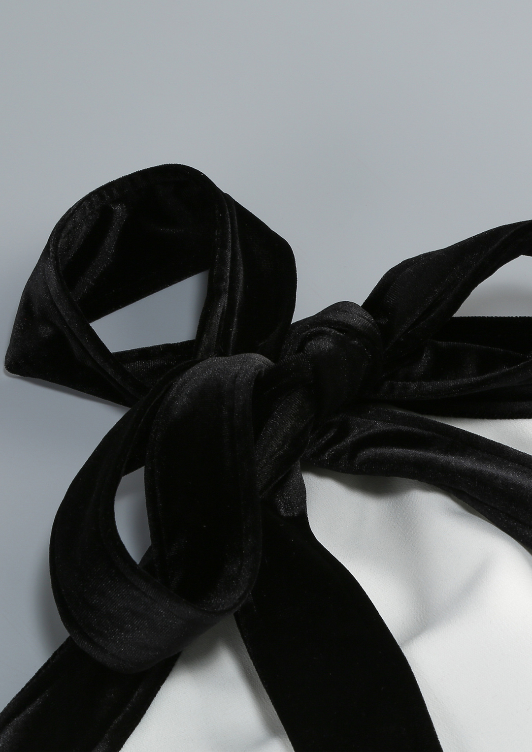 Monochrome Bow Halter Mini Dress