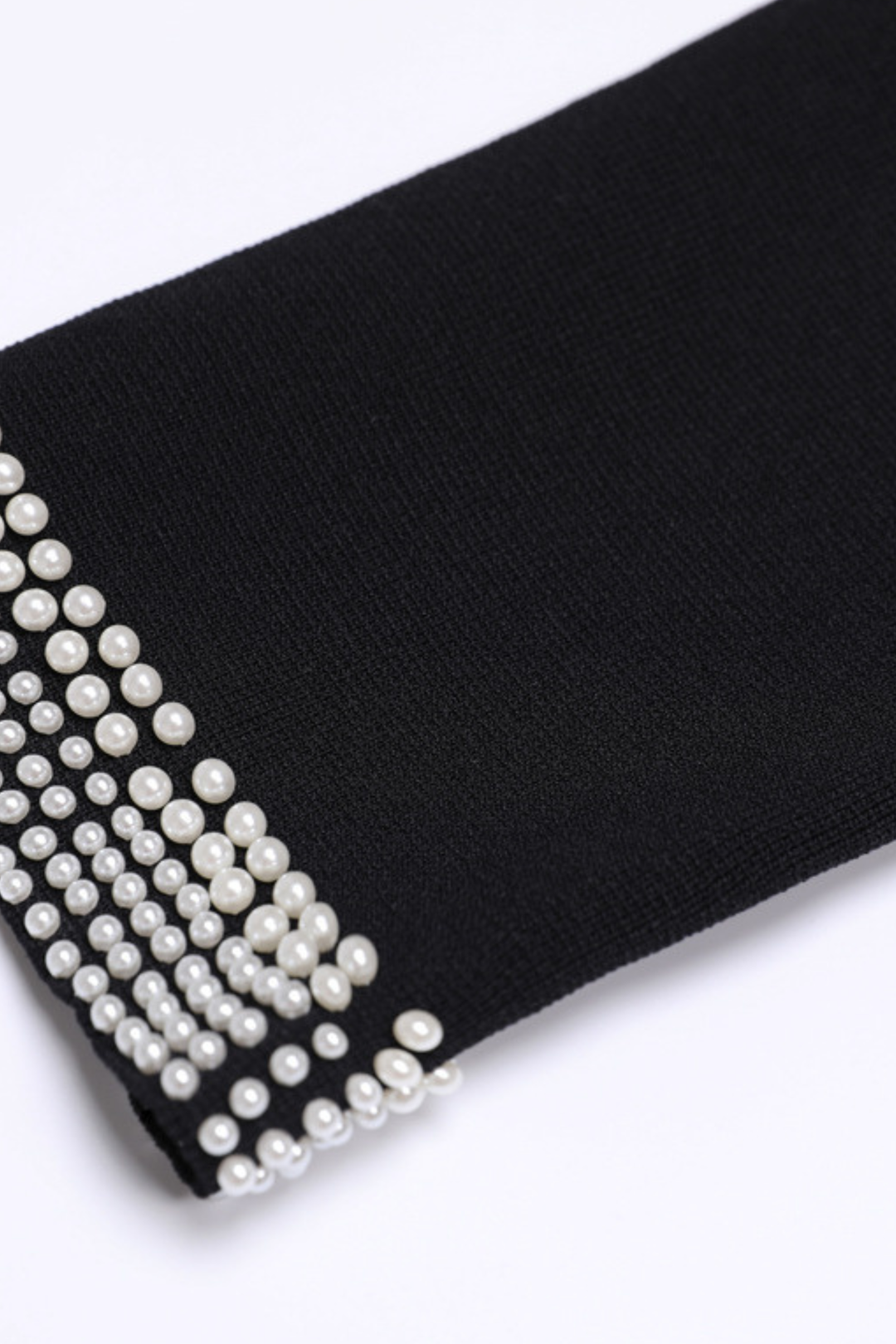 Pearl Trim Knit Jacket Top