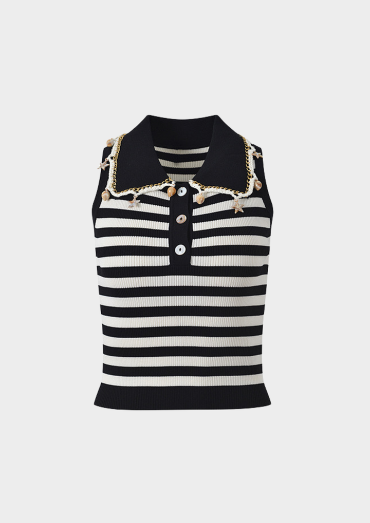 Nautical Charm Striped Knit Tank