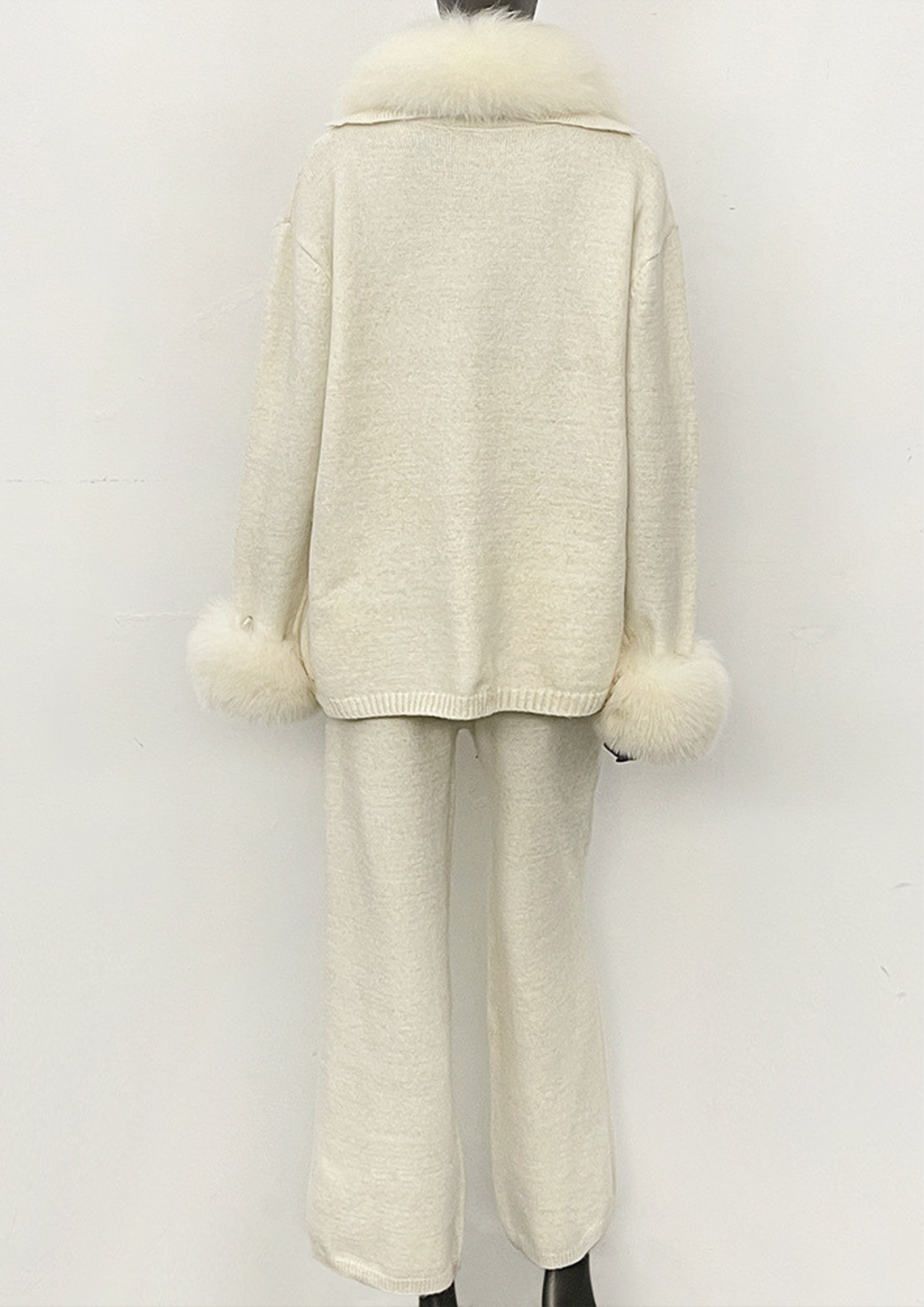 Serena Fur Collar Knit Set
