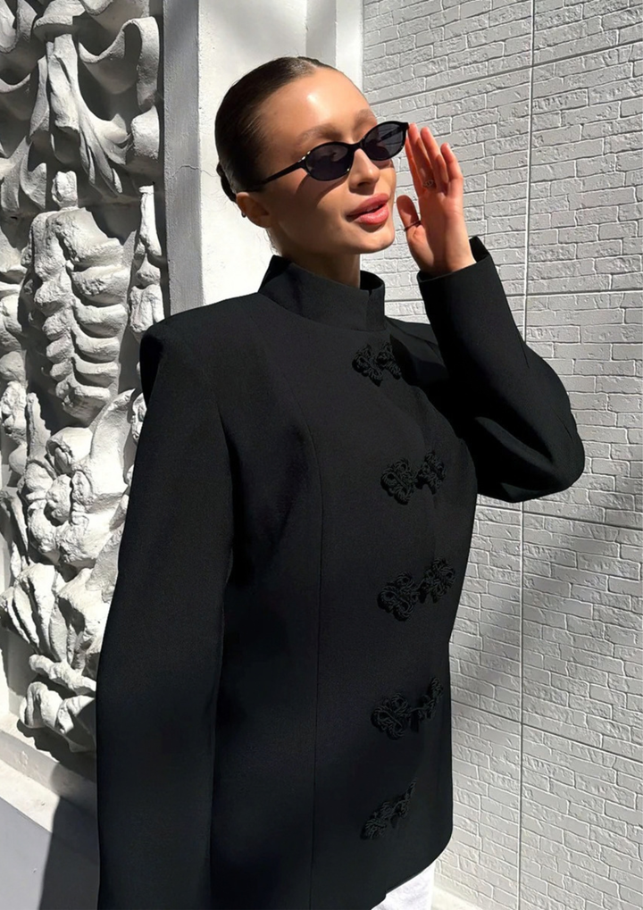 Amara Mandarin Collar Blazer