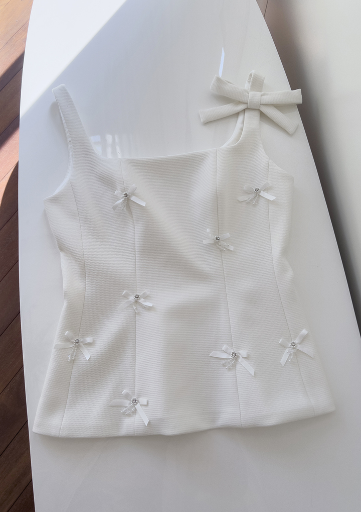 Ivory Bow Embellished Mini Set