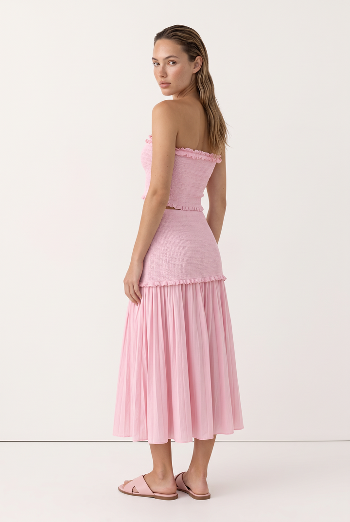 Ruffle Knit Maxi Skirt Set