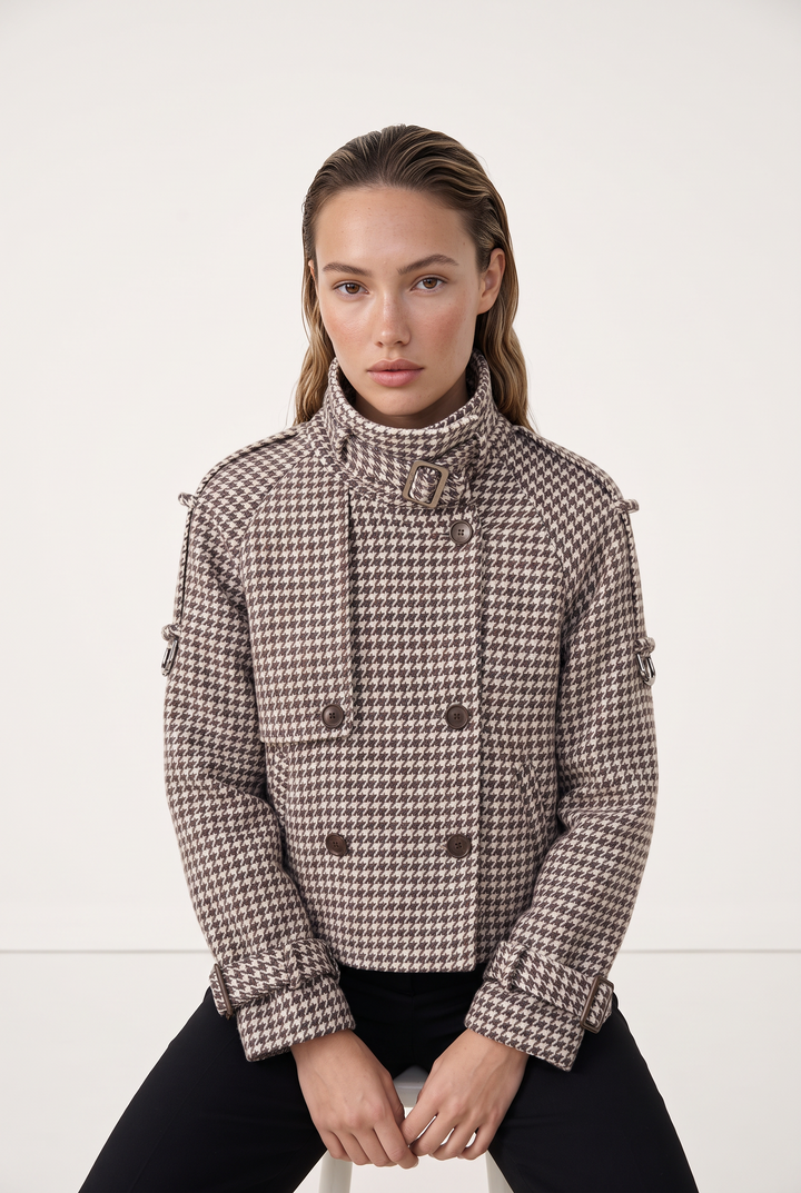 Elara Houndstooth Jacket