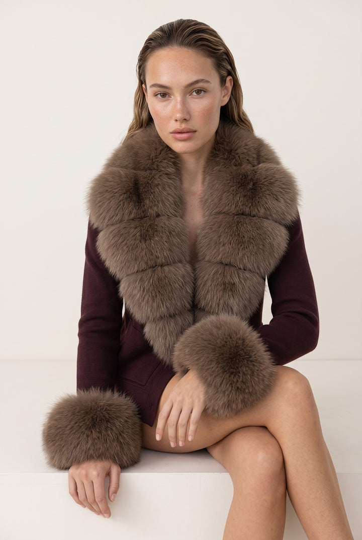 Amara Fur Collar Cardigan