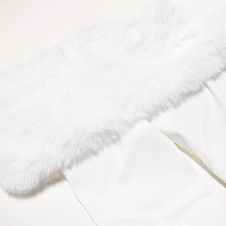 Isabella Off Shoulder Fur Mini Dress