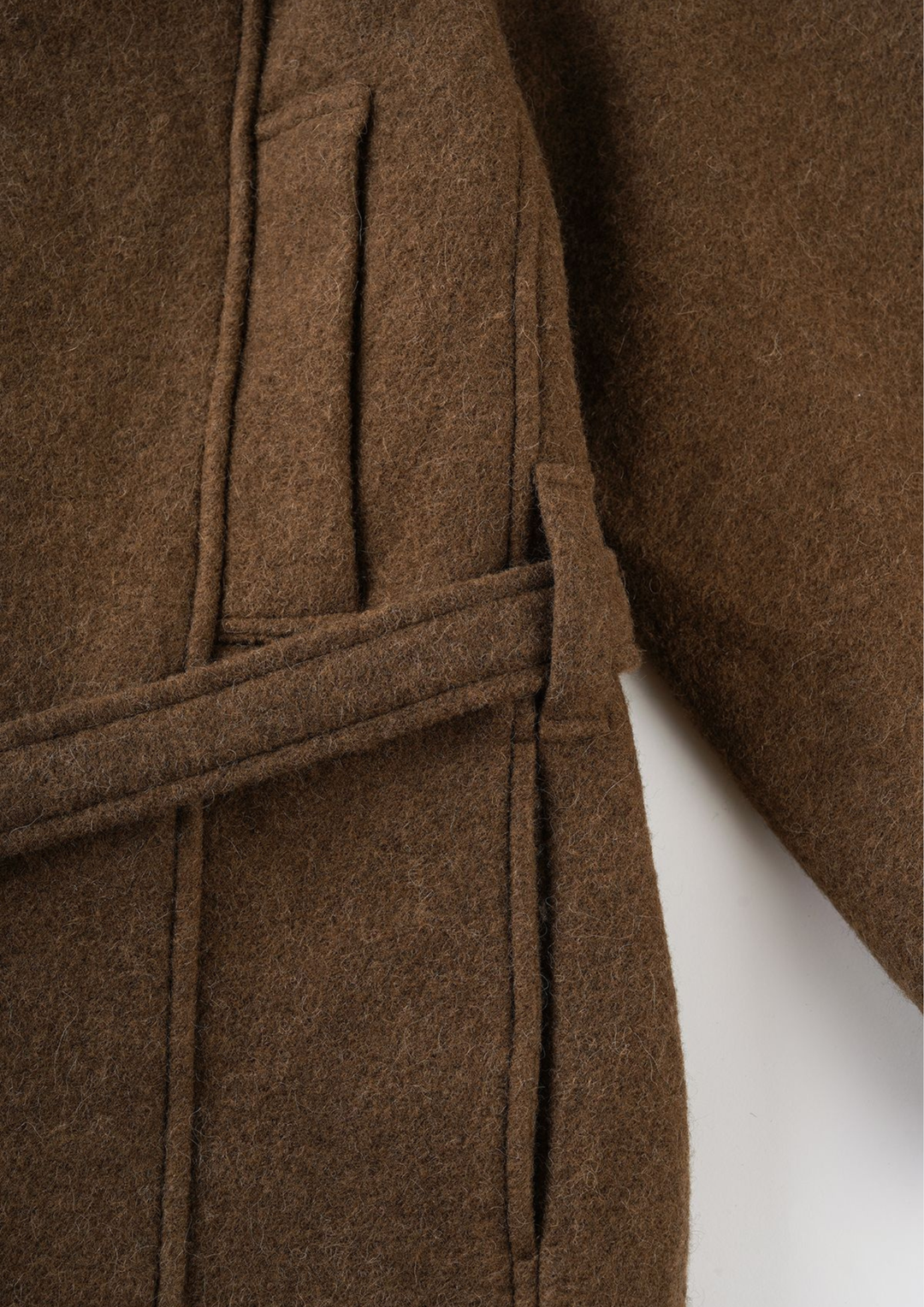 Belted Long Knit Coat