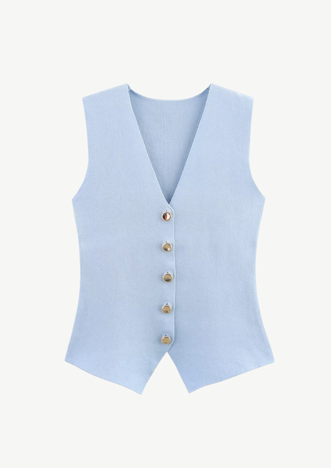 Classic Knit Button Vest