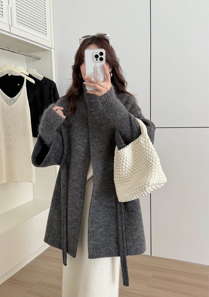 Amelia Wrap Double Sided Wool Coat