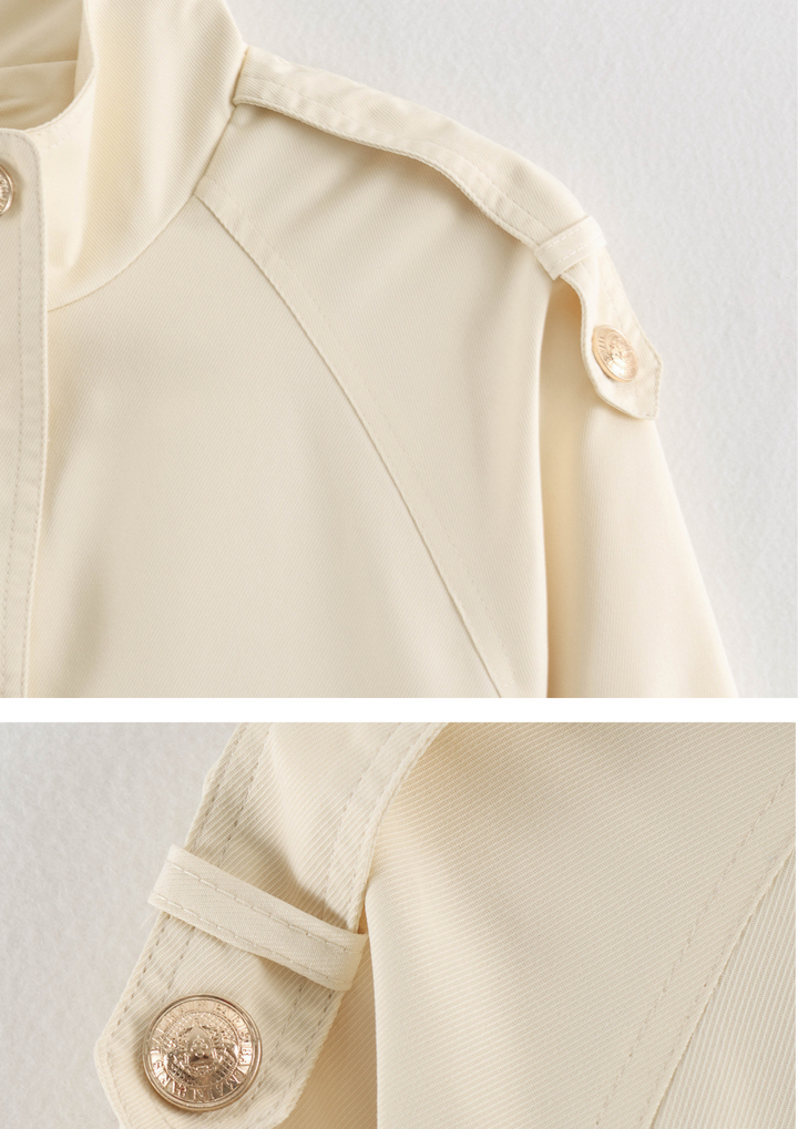 Aurelia Gold Button Utility Jacket