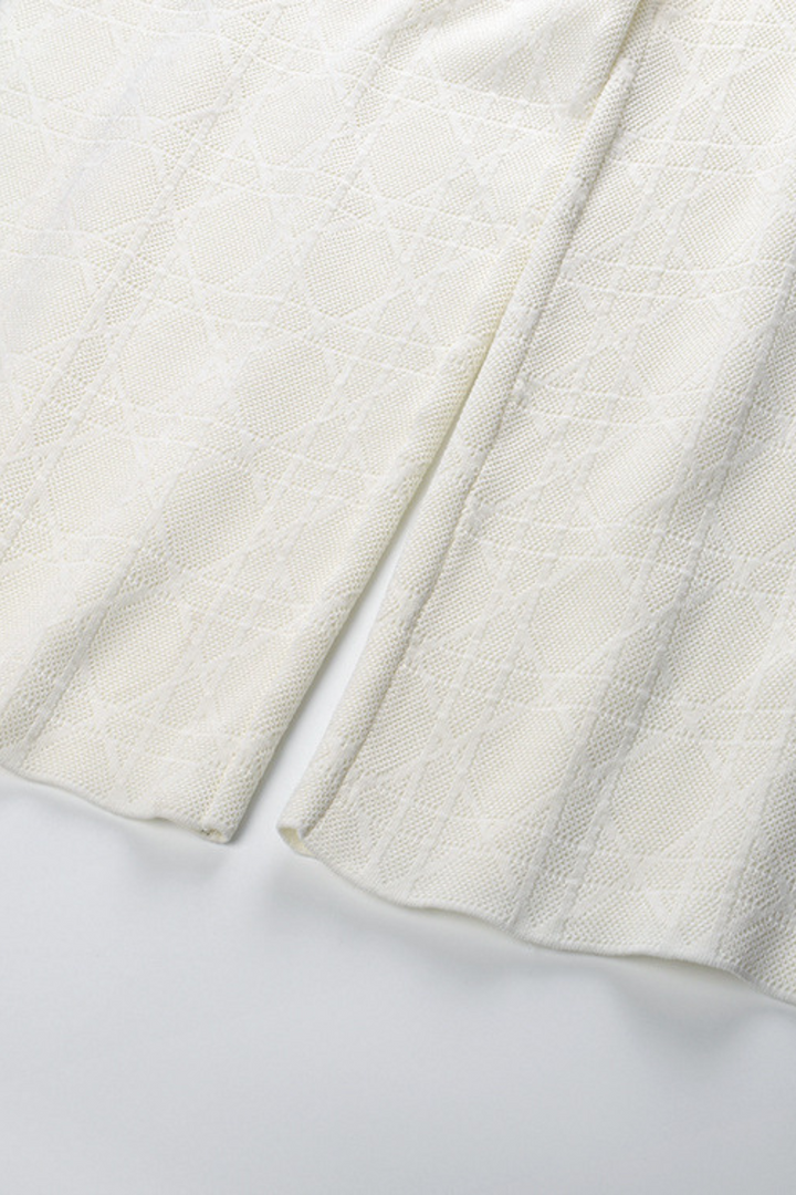 Viscose Knit  Sleeveless Vest LaceUp Wide Leg Set