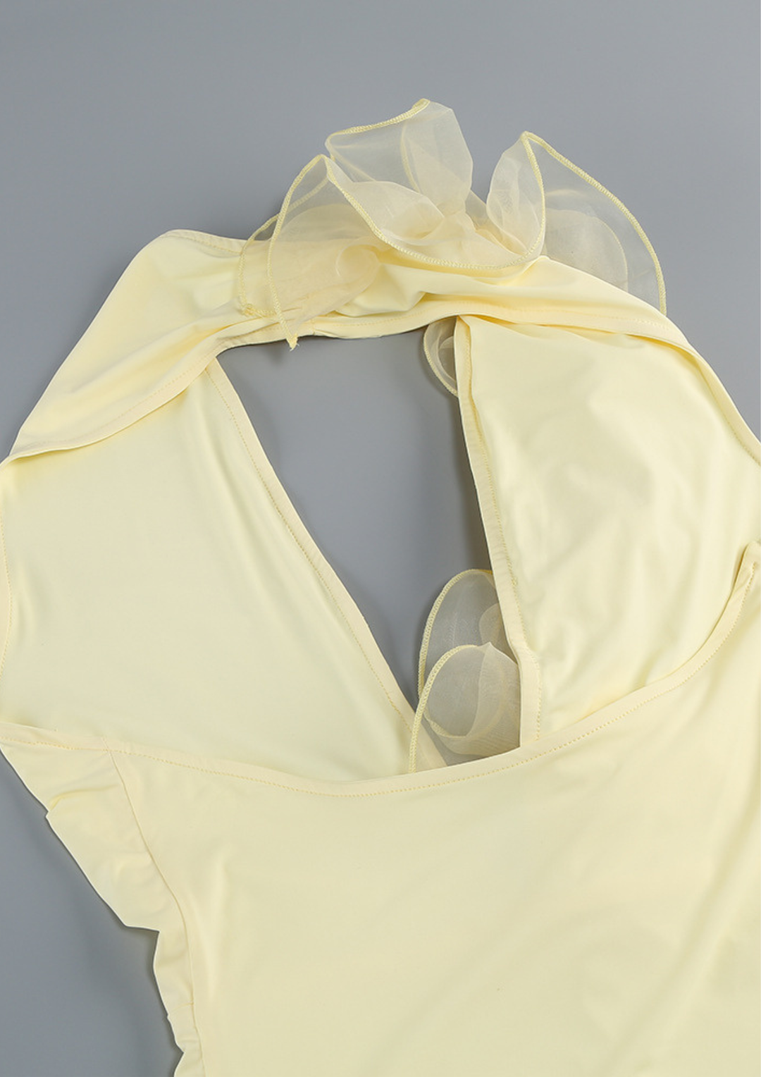 Sunlit Bloom Deep V Backless Maxi Dress