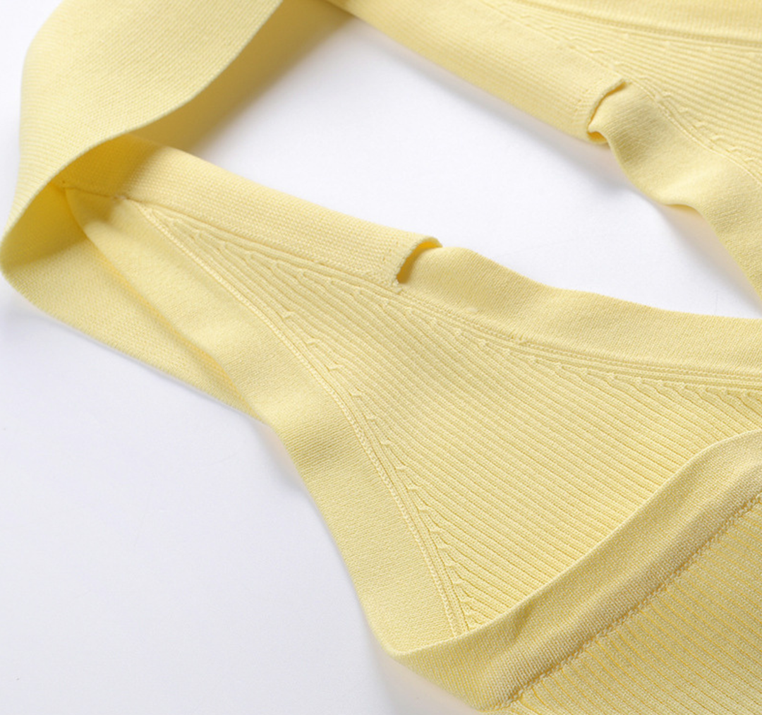 Lemon Halter Ice Knit Top