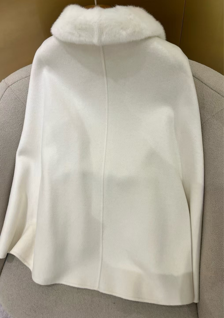 Georgina Cashmere Mink Cape & Vest Set