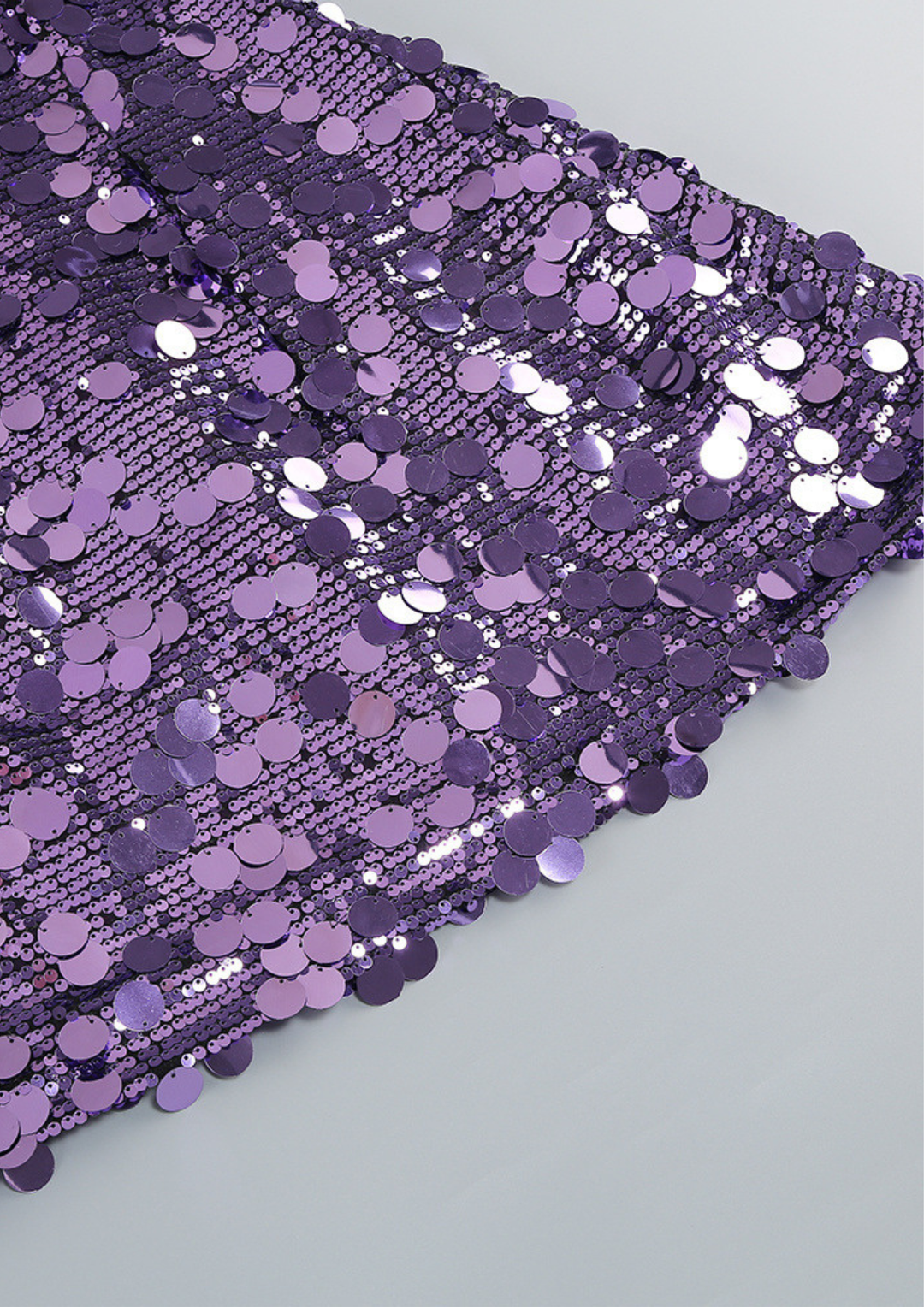 Amethyst Glow Sequin Mini Dress