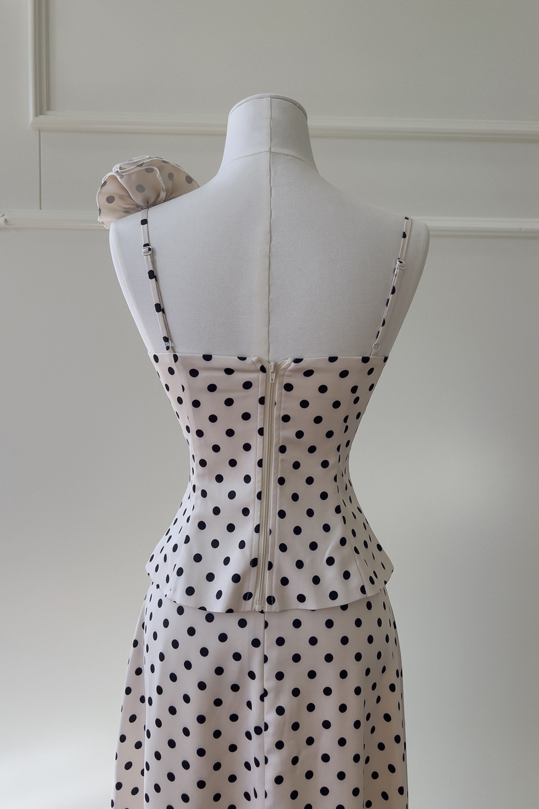 La Rosa Polka Luxe Satin Maxi Set