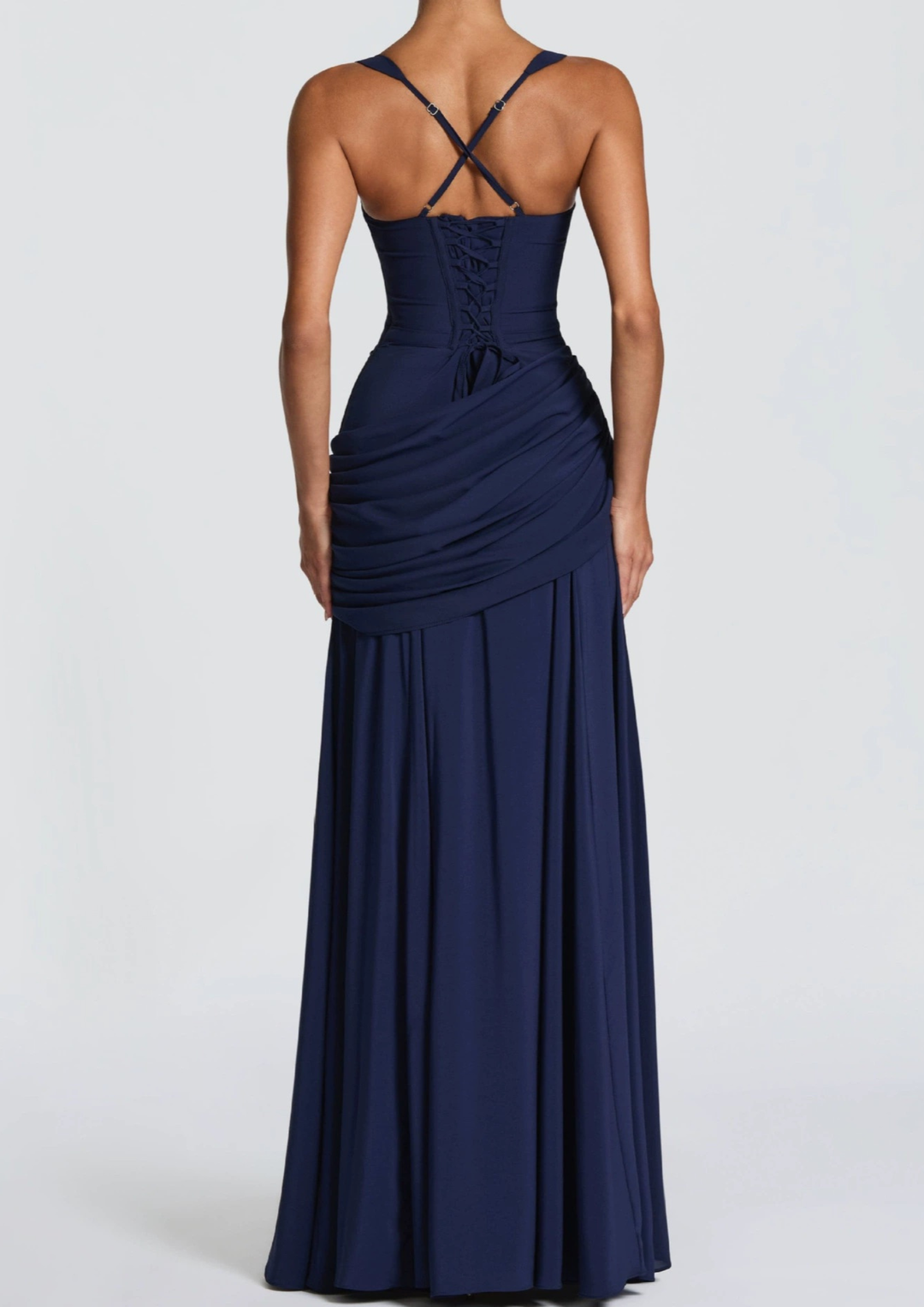 Celeste Ruched Corset Maxi Dress